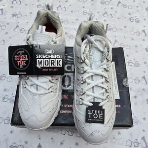 Skechers Leather Work Women Iron Energy Steel Toe Sneakers